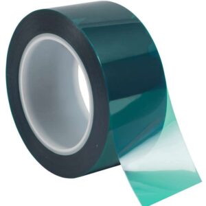 Masking tape, high temperature resistant, 3M 8992 Econom, base РЕТ 50μm, green, 12.0mm x 66m