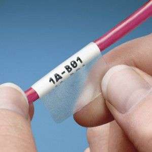 Self-laminating cable marker for laser printers 12.0х44.0mm, white, 3900/box