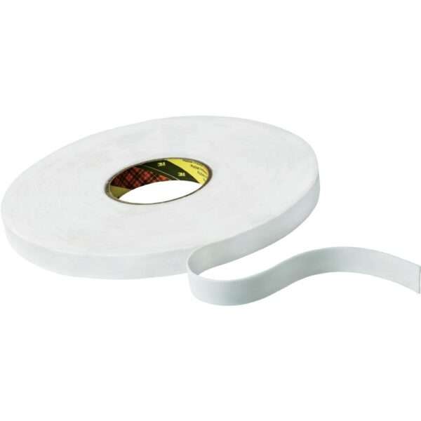 Tape double-sided 3M Scotch-Mount 9508W Heat resistant, acrylic, PE foam base 0.8mm, white, 19mm * 66m