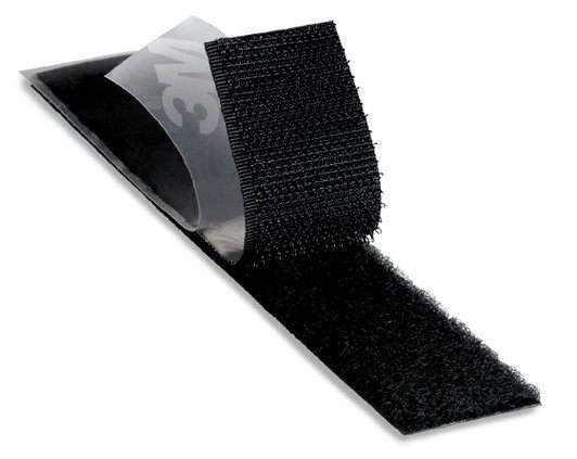 Reclosable fastener 3M Scotchmate SJ3572N, SJ3572 Velcro-hook, adhesive acrylic, black, 25,4mm * 45,7m