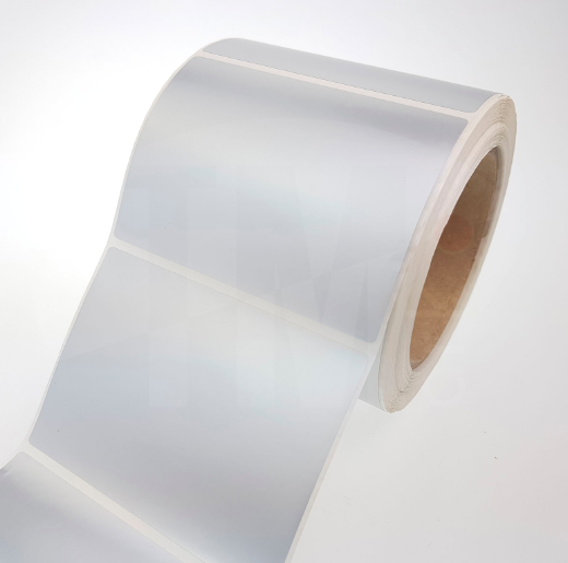 Silver semi gloss polyester 2244 labels