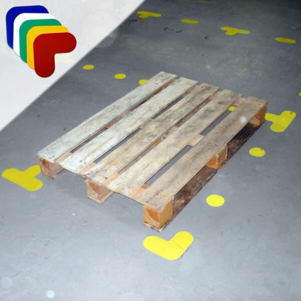 L shaped floor marking angles, width of tape 50mm, 127х127mm, orange, 20pcs./pack