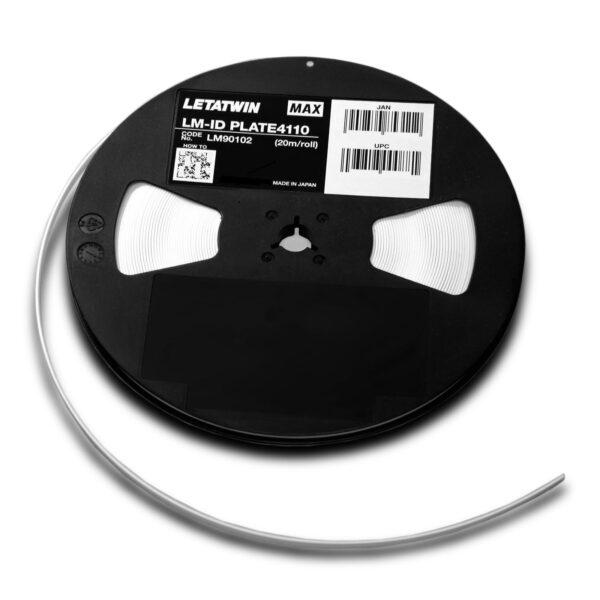 Flat profile LM-ID for transparent cable markers, width 4.1mm, PE BG 1.0mm, white, 20m