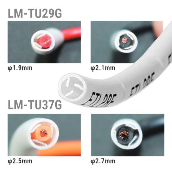 LM-TU37G Grip tube MAX D2.5-2.7mm/1.0-1.5mm2, white, 100m/pak