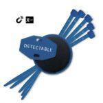 Detectable tags and ties