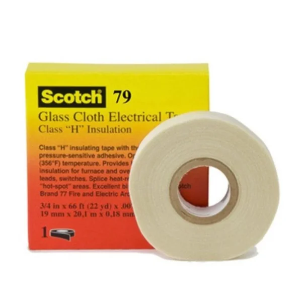 Electrical insulating tape 3M Scotch 79 General Purpose, Glass Cloth, white, 12mm*33m