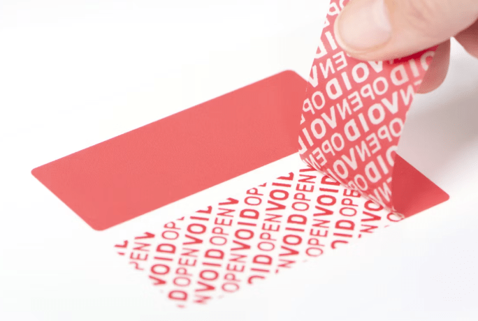 Total transfer tamper evident security label OPEN VOID 7048