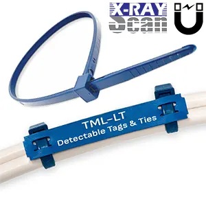 Detectable TML-DT tags and cable ties