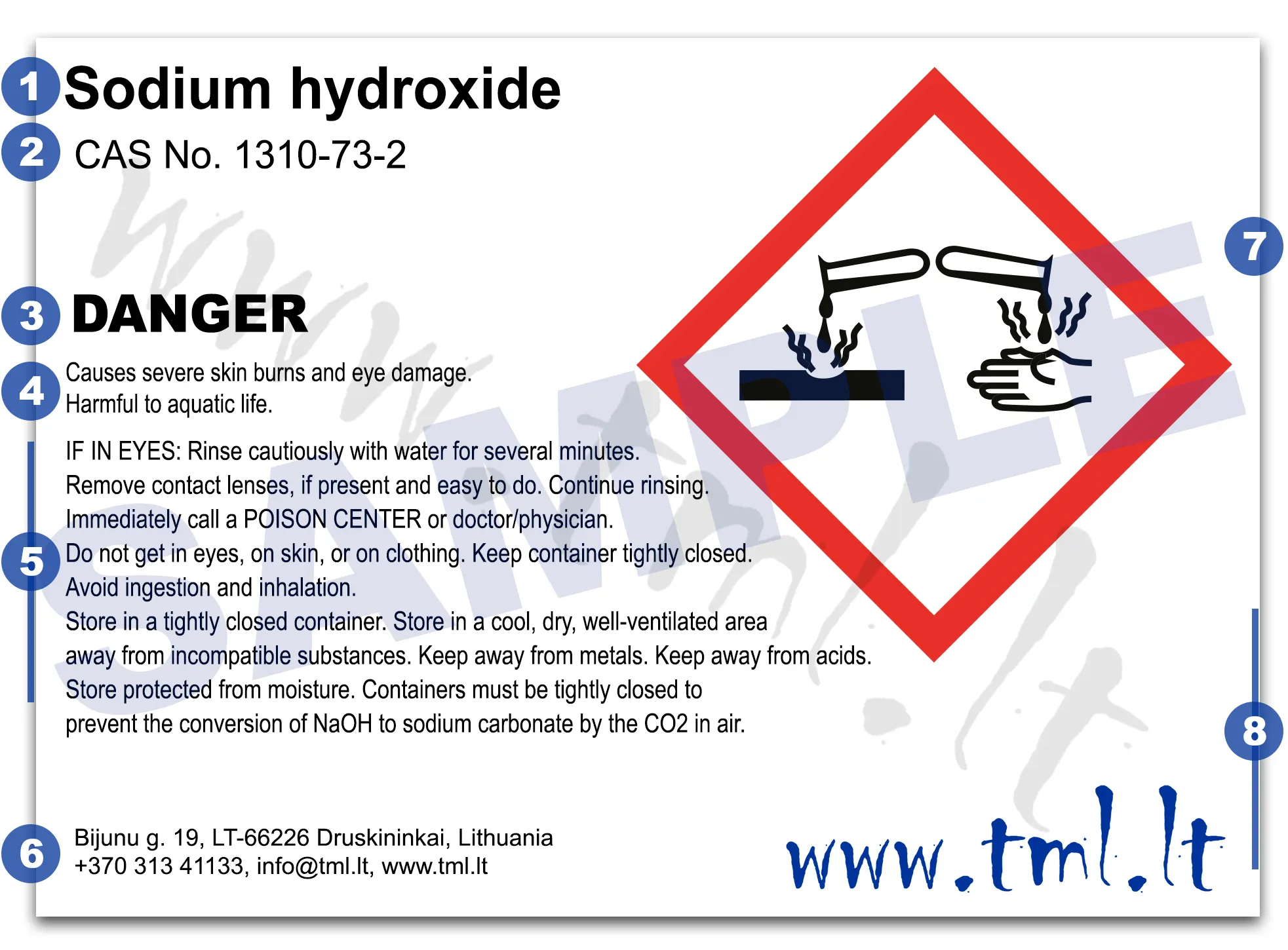 GHS label sample