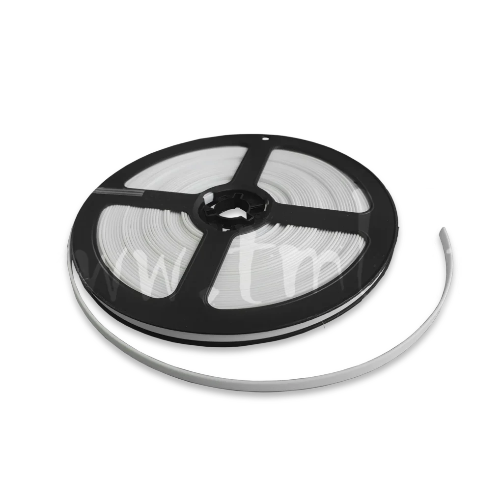 Non-adhesive tape in roll white