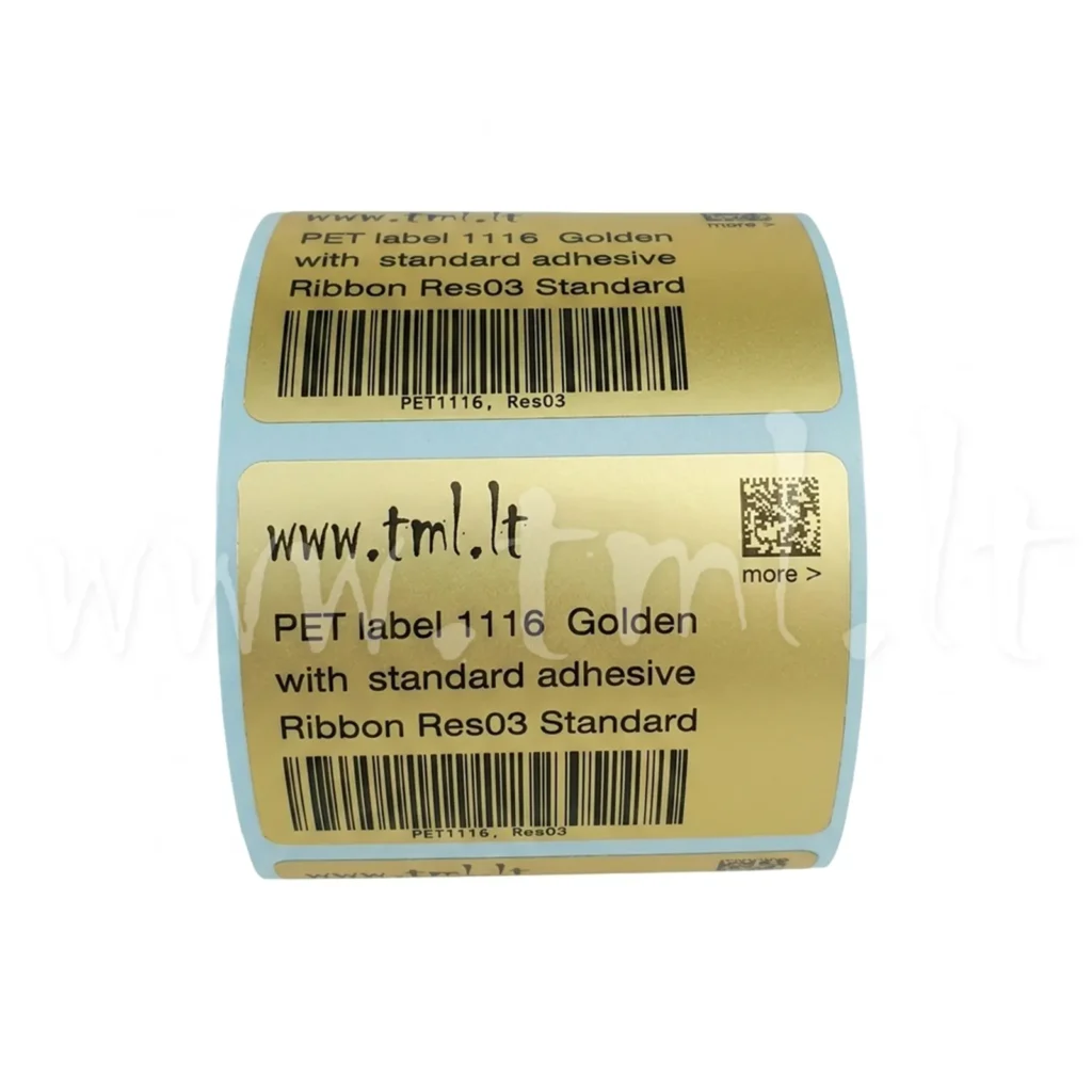 Labels golden matte polyester 1116