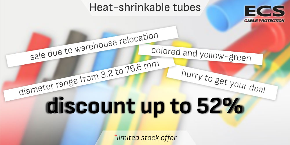 Sale of heat-shrinkable tubes. Discounts up to 52%!