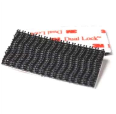 Dvipusė kibi juosta 3M Dual Lock SJ355X Grybukai-250, klijai akrilas, juoda, kvadratas