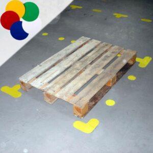 Dot shaped marker for floor marking, D50mm, width of tape