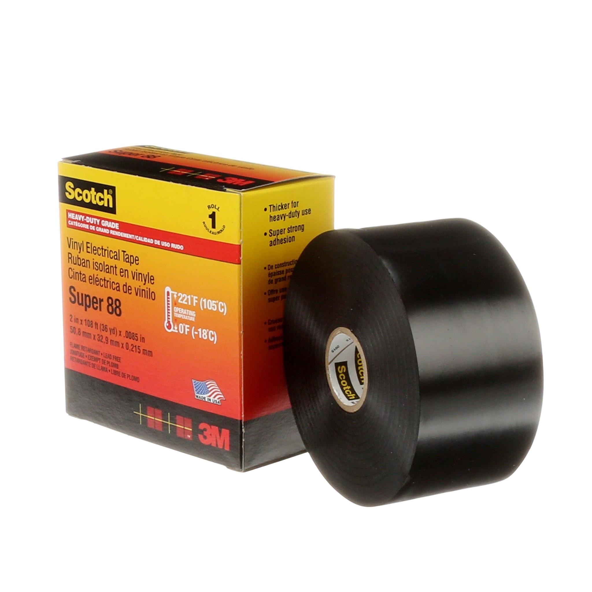 Insulation electrical tape 3M Scotch Super 88, base 0,22mm, black