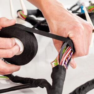 IF3HA textile heat-resistant electrical tape, PET fabric, acrylic adhesive, black, 19mm*25m