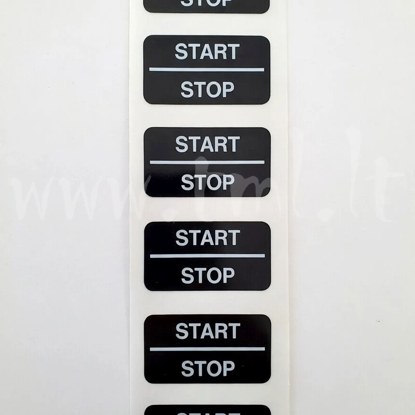 Etykiety czarny do przycisków sterowniczych
