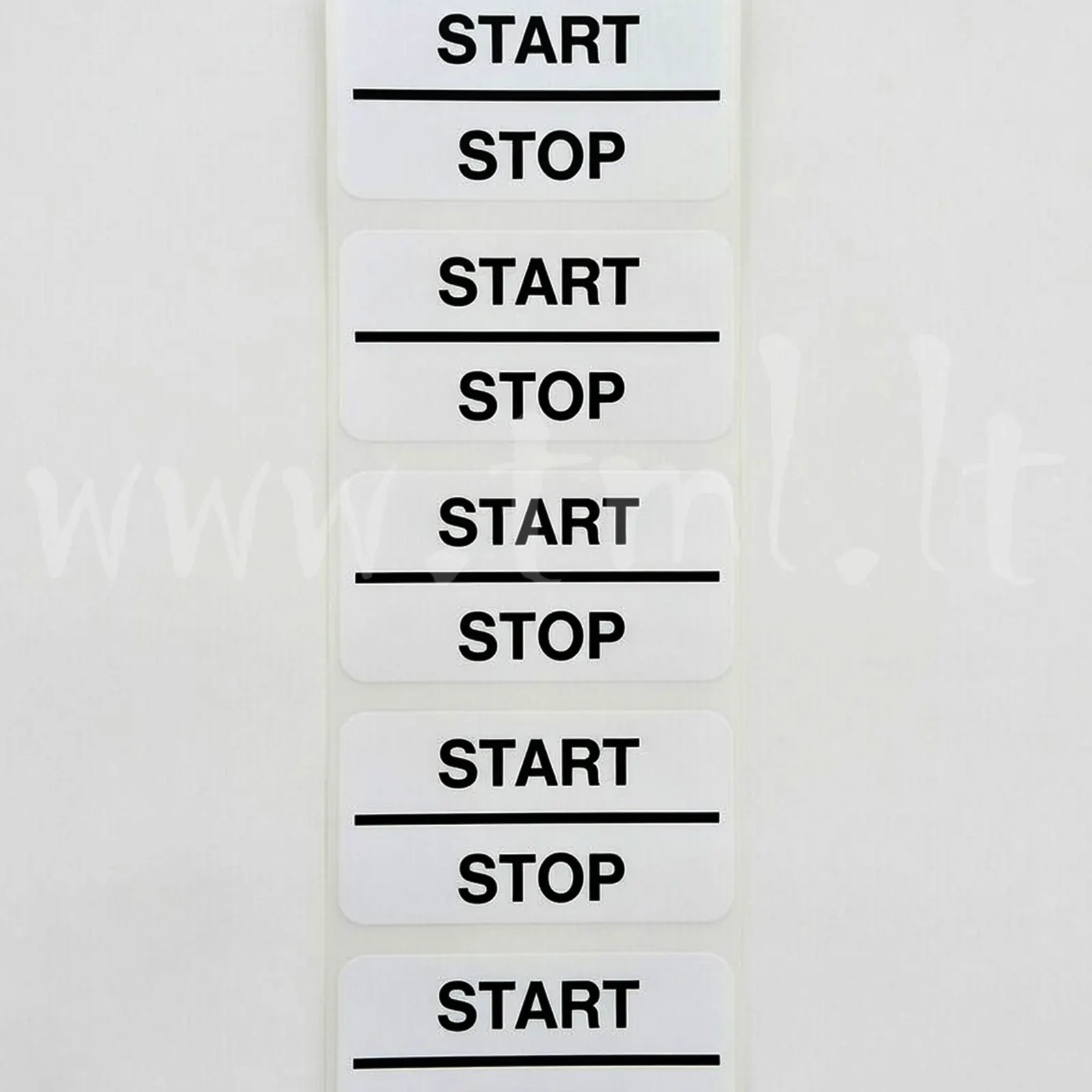 Etykiety białe do przycisków sterowniczych