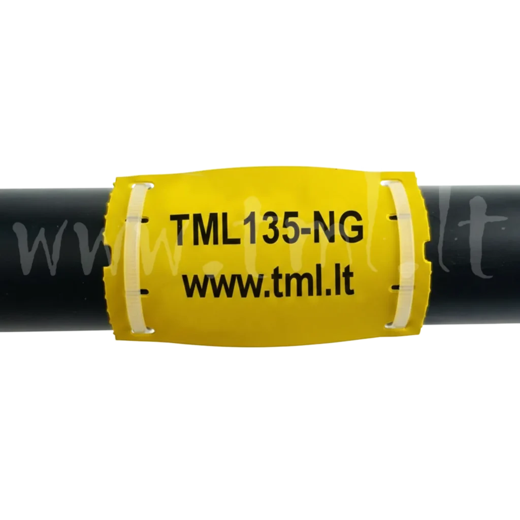TML-NG135 Бирки негорючие из пластика 0.6мм, 10х80мм, желтые, 250 шт.