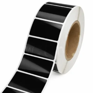 Чёрные глянцевые этикетки в рулонах PET 2275
