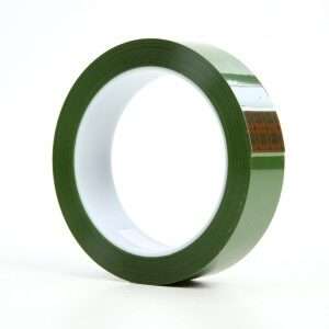 Лента самоклеющаяся 3М 8402 Основа РЕТ 20мкм, адгезив силикон, 25.4мм*66м, зеленая