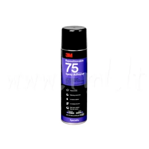 Aerozoliniai klijai 3M Scotch-Weld 75 Perklijuojami, balti, purškiami balionu, 500ml