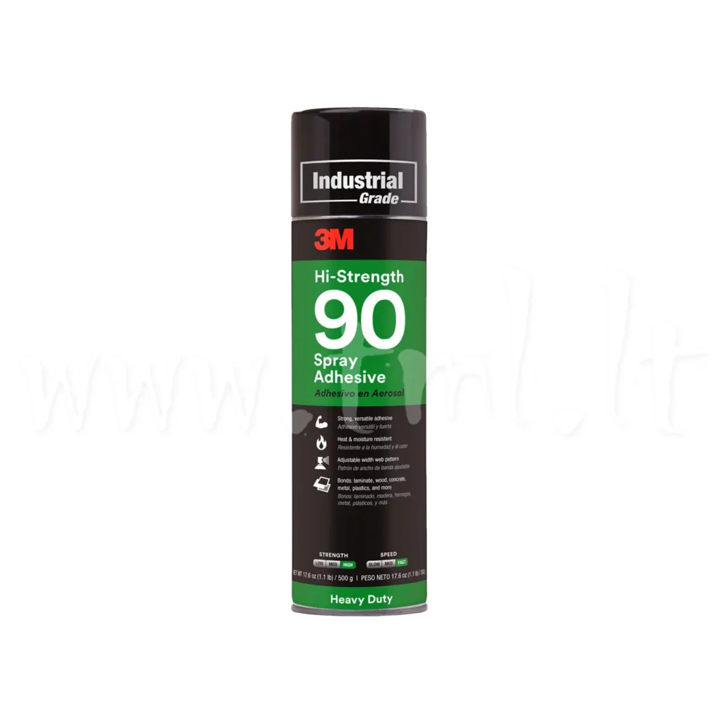 Aerozoliniai klijai 3M Scotch-Weld 90 Ypač stiprūs, balti, purškiami balionu, 500ml