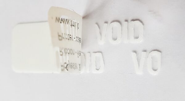 Garantinė etiketė VOID, 3668, balta